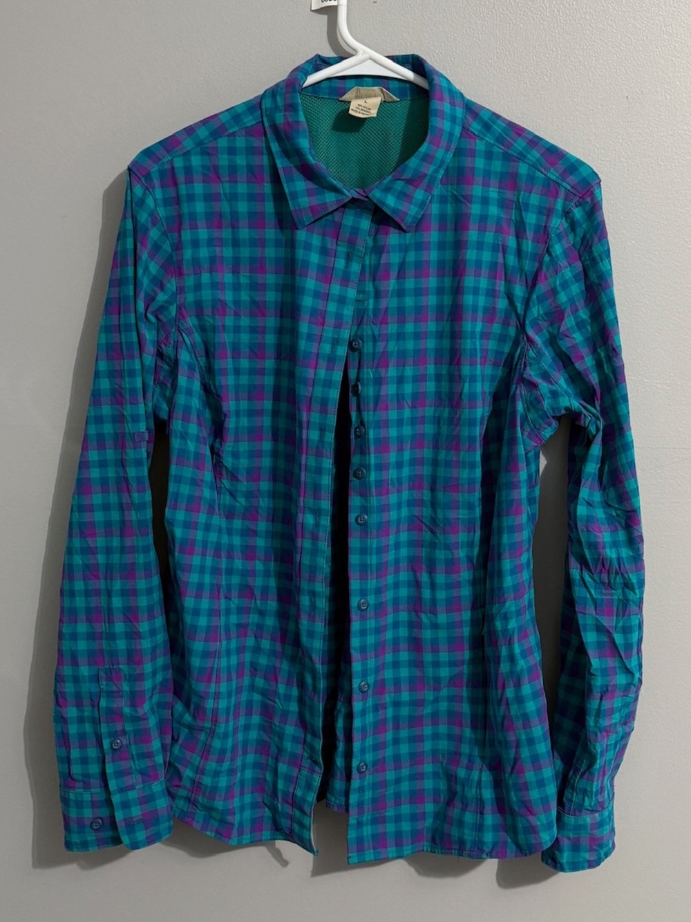 Duluth Trading Shirt Womens Large Duluthflex Sidewinder Long Sleeve Plaid